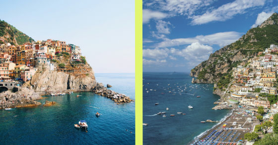 Amalfi contre Cinque Terre
