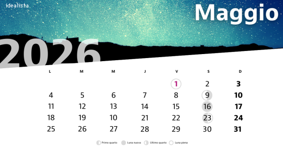calendario lunare maggio 2026
