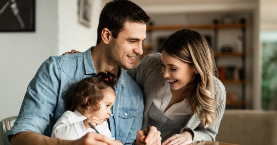 famiglia con bambino