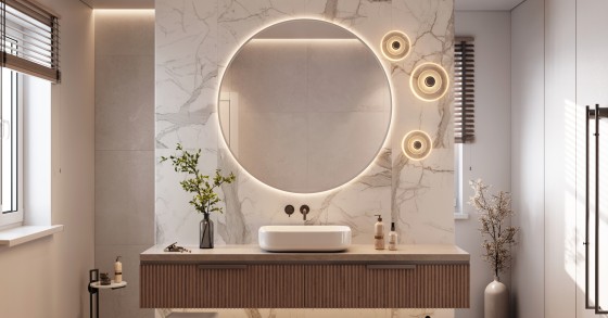 specchio bagno luce calda o fredda