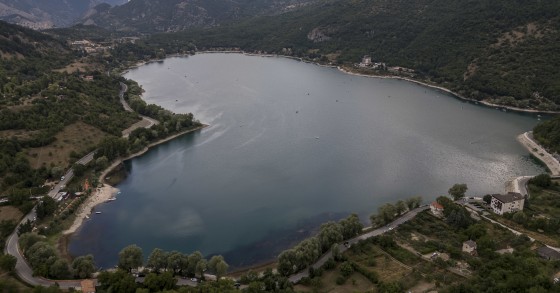 heart-shaped lake Italy