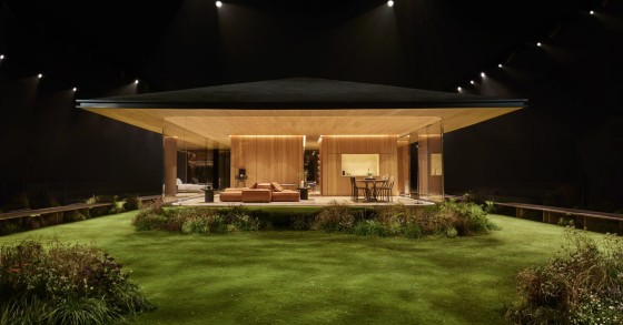 Casa prefabricada de madera Drophaus en el Jardin d'Acclimatation, París, Francia.