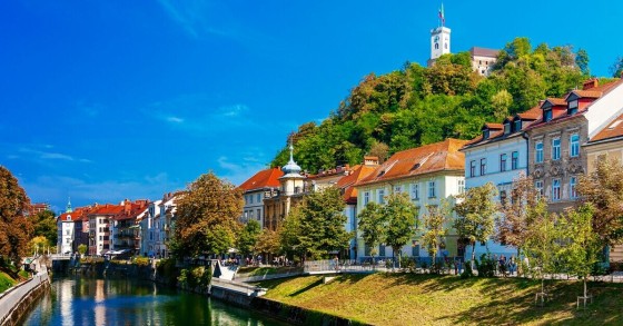 Uno scorcio di Lubiana in Slovenia