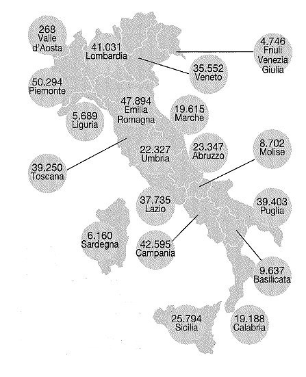 Le case fantasma si scoprono dall'aereo (mappa per regione)