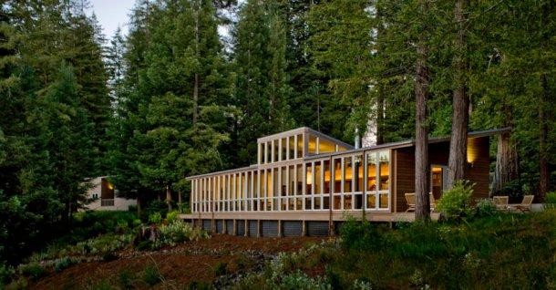 Case da sogno: un tuffo nella natura e trasparenze tra i boschi (california)