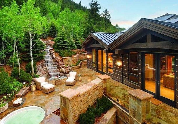 Case da sogno: rifugio termale tra cascate naturali (colorado)