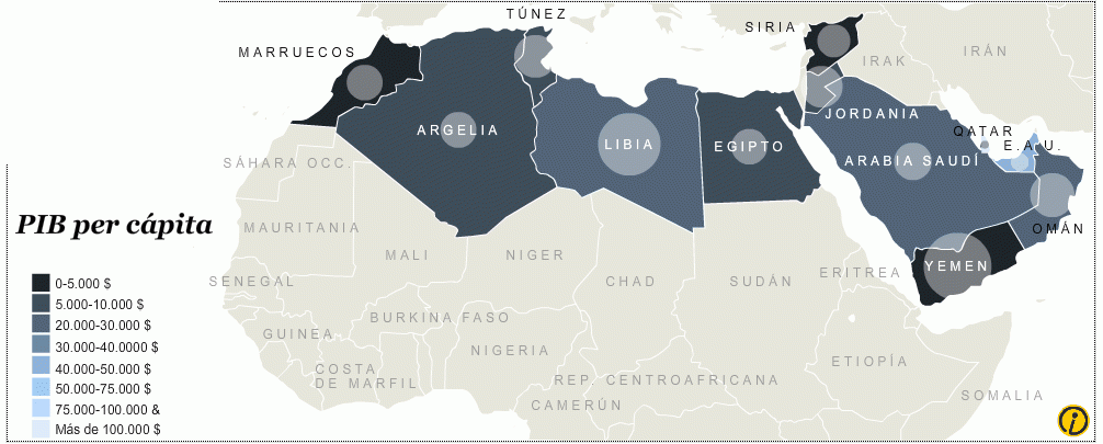 Immagine del giorno: il pil procapite dove soffia la rivoluzione