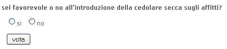 Sondaggio di idealista.it: sei favorevole o no alla cedolare secca sugli affitti? vota