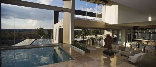 Case da sogno: villa di design con sistema di piscine e vista sulla savana (sudafrica)