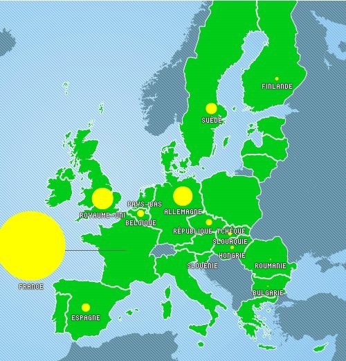 Immagine del giorno: le centrali nucleari in europa