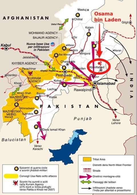 Immagine del giorno: dove si nascondeva bin laden