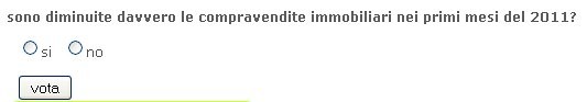 Sondaggio: stanno diminuendo davvero le compravendite nel 2011? vota