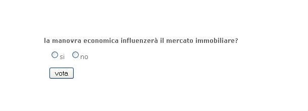 Sondaggio: la manovra economica influenzerá il mercato immobiliare? (vota)