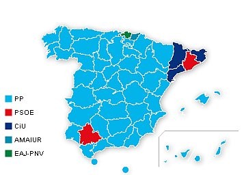 Immagine del giorno: in spagna il centro destra spazza via tutti i rivali