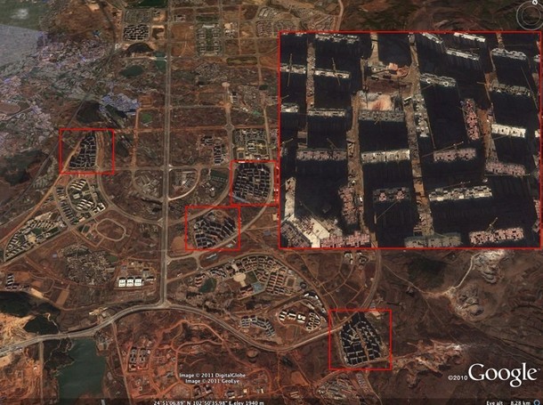 12 città fantasma viste dall'alto (cina)