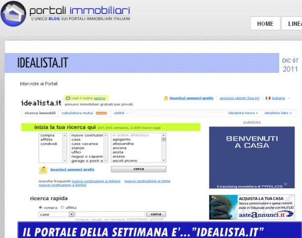Portaliimmobiliari.net, il blog che esplora il web della casa