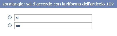 Sondaggio: sei d'accordo con la riforma dell'articolo 18? vota