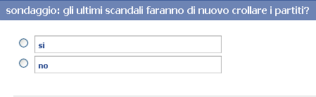 Sondaggio: gli ultimi scandali faranno di nuovo crollare i partiti? vota