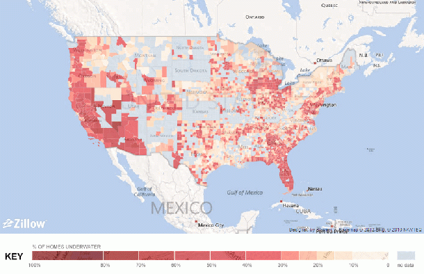 Immagine del giorno: stati uniti, gli immobili che valgono meno dei mutui