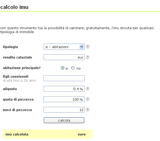 Scopri quanto pagherai di imu in un click (calcolatrice)