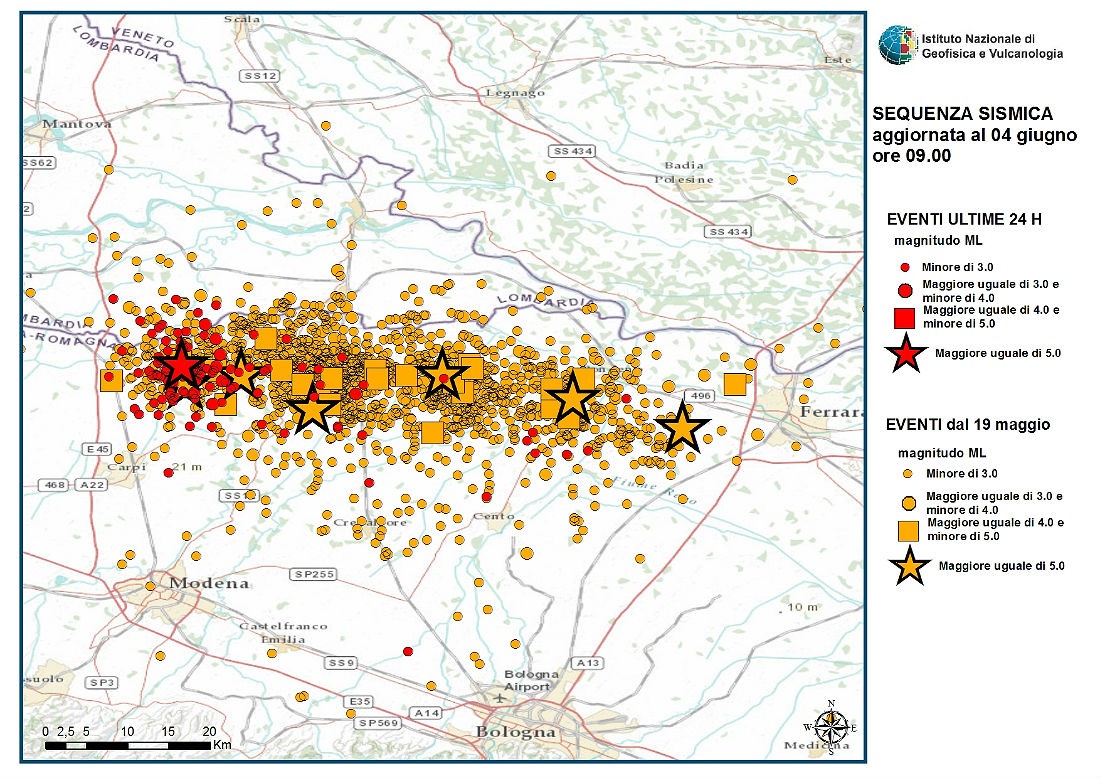 Immagine del giorno: l'impressionante sequenza sismica in emilia