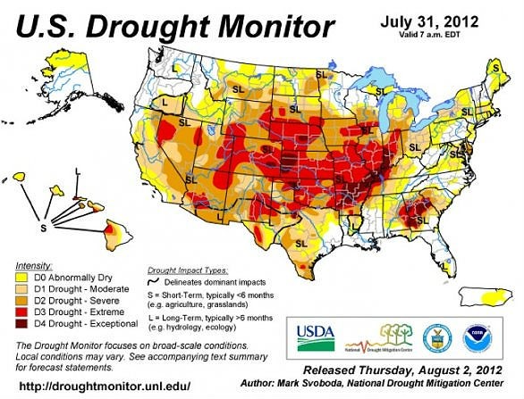 Immagine del giorno: la preoccupante siccità degli usa