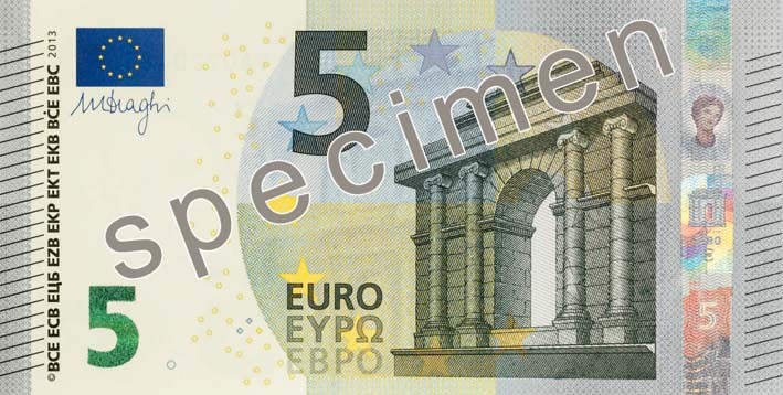 Immagine del giorno: la nuova banconota da 5 euro