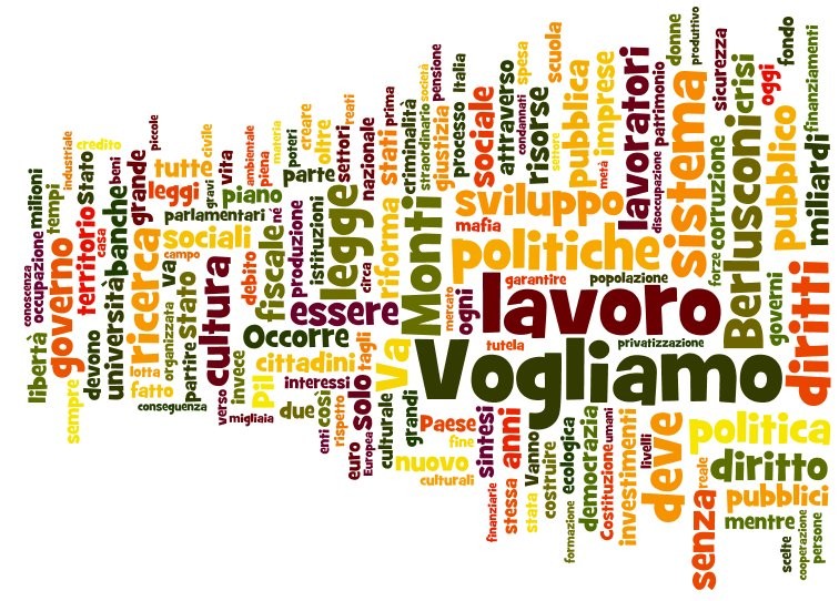 Il programma elettorale di ingroia al grido di "vogliamo" (infografica e pdf)