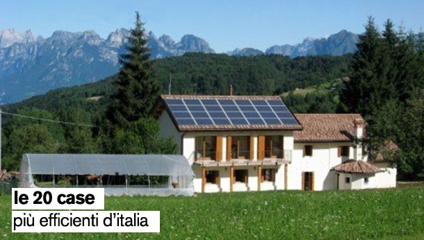 Le 20 case più efficienti d'Italia