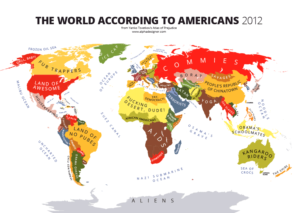 Immagine del giorno: il mondo visto dagli americani