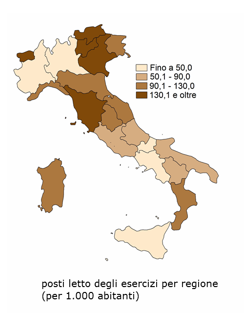 Immagine del giorno: quanti turisti possono ospitare le regioni italiane