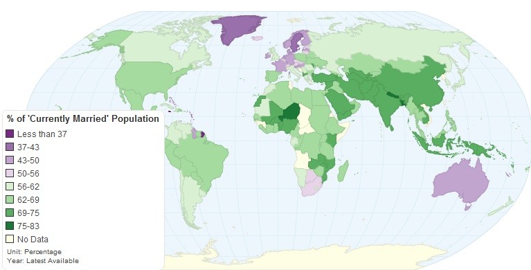 Immagine del giorno: la decadenza del matrimonio in europa