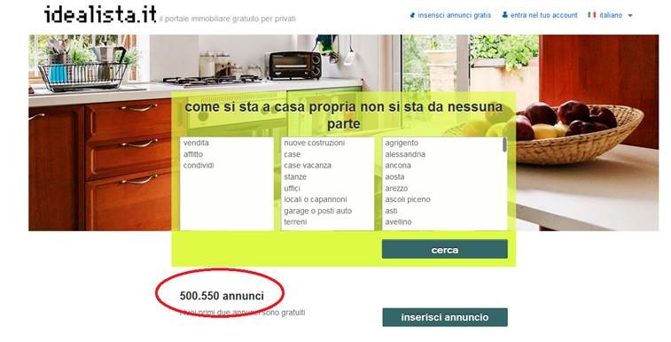 idealista.it taglia il prestigioso traguardo dei 500mila annunci