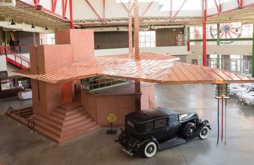 La stazione di servizio progettata nel 1927 da frank lloyd wright e completata 87 anni dopo (foto)