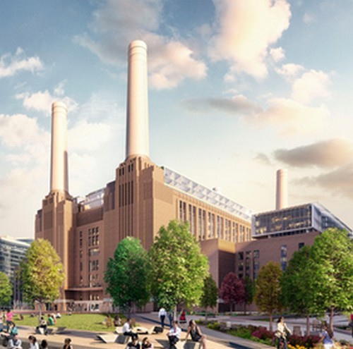 Un lussuoso complesso immobiliare al posto della battersea power station, immortalata sulla copertina di "animals" dei pink floyd