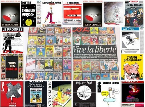 La tragedia del settimanale "charlie hebdo" in 17 prime pagine della stampa internazionale (fotogallery)