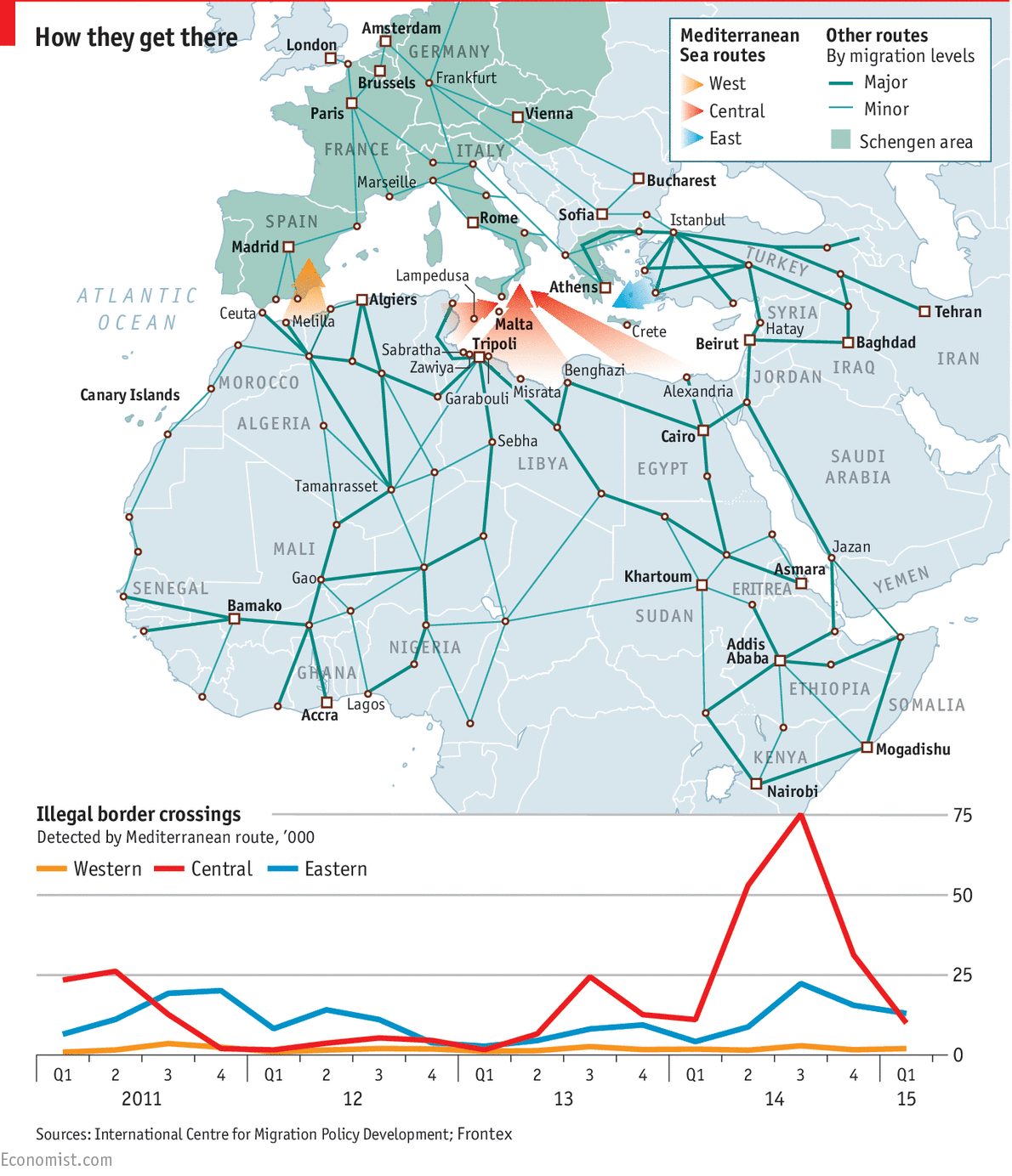 Immagine del giorno: la mappa dell'immigrazione clandestina