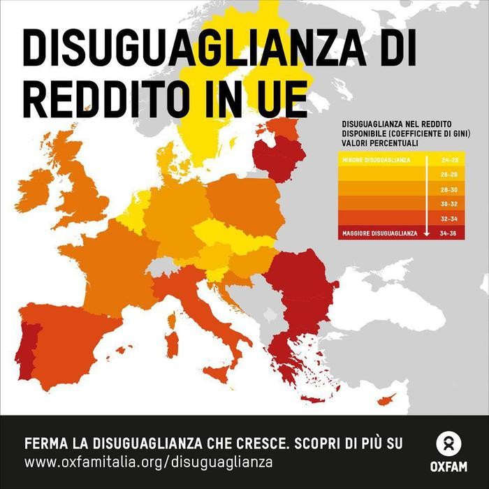 Immagine del giorno: Disuguaglianza di reddito in Ue