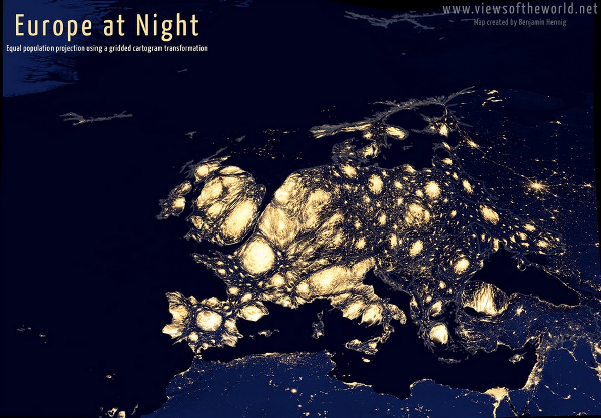 Immagine del giorno: l’illuminazione in Europa 