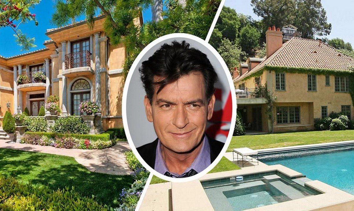 Due delle tre ville californiane dell'attore Charlie Sheen