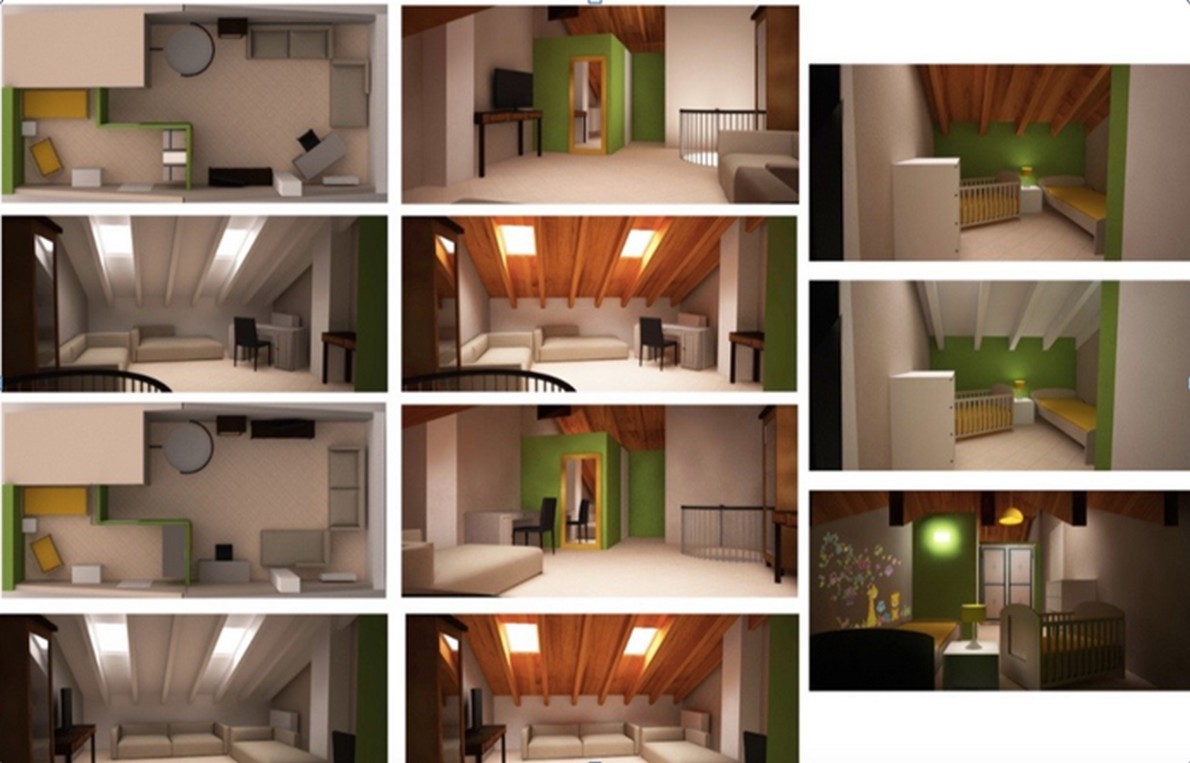 Progetto per sfruttare gli spazi della mansarda