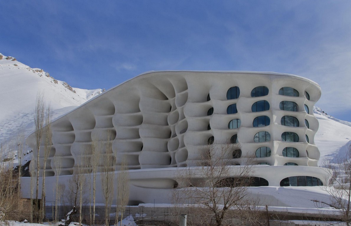 La facciata dell'hotel di design