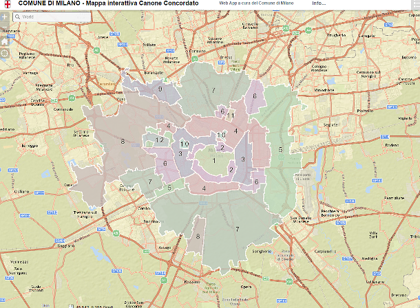 Mappa interattiva degli affitti a Milano per zona