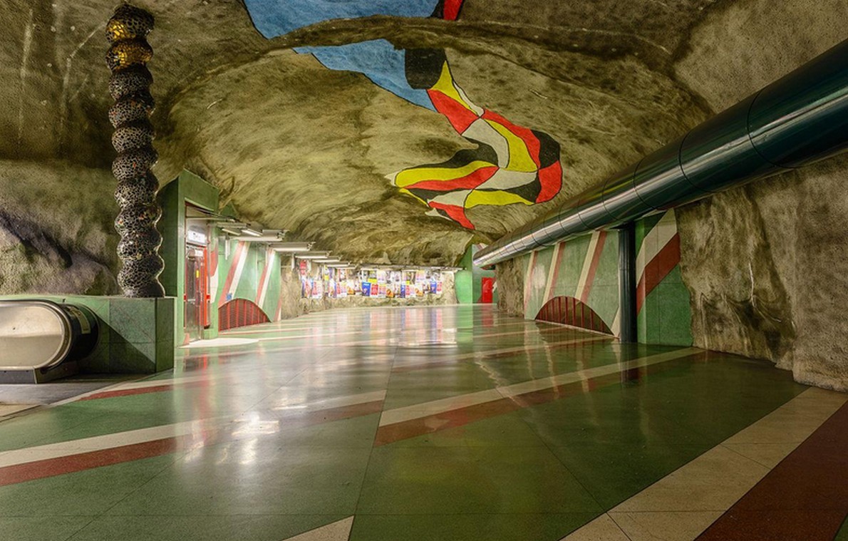 La stazione metro di Kungsträdgarden a Stoccolma