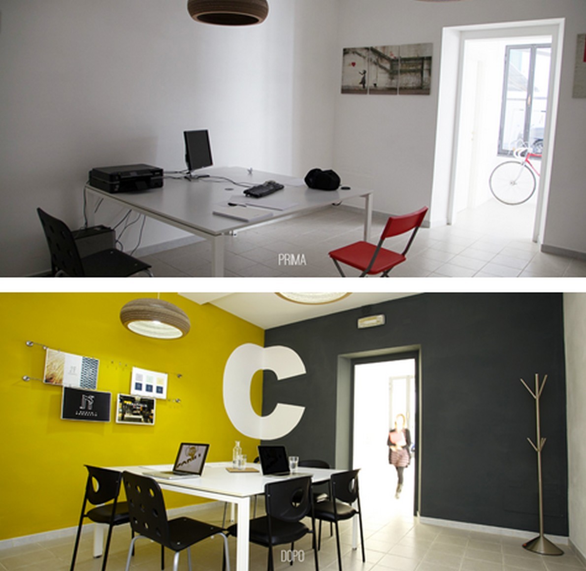 Ufficio arredato da home stager