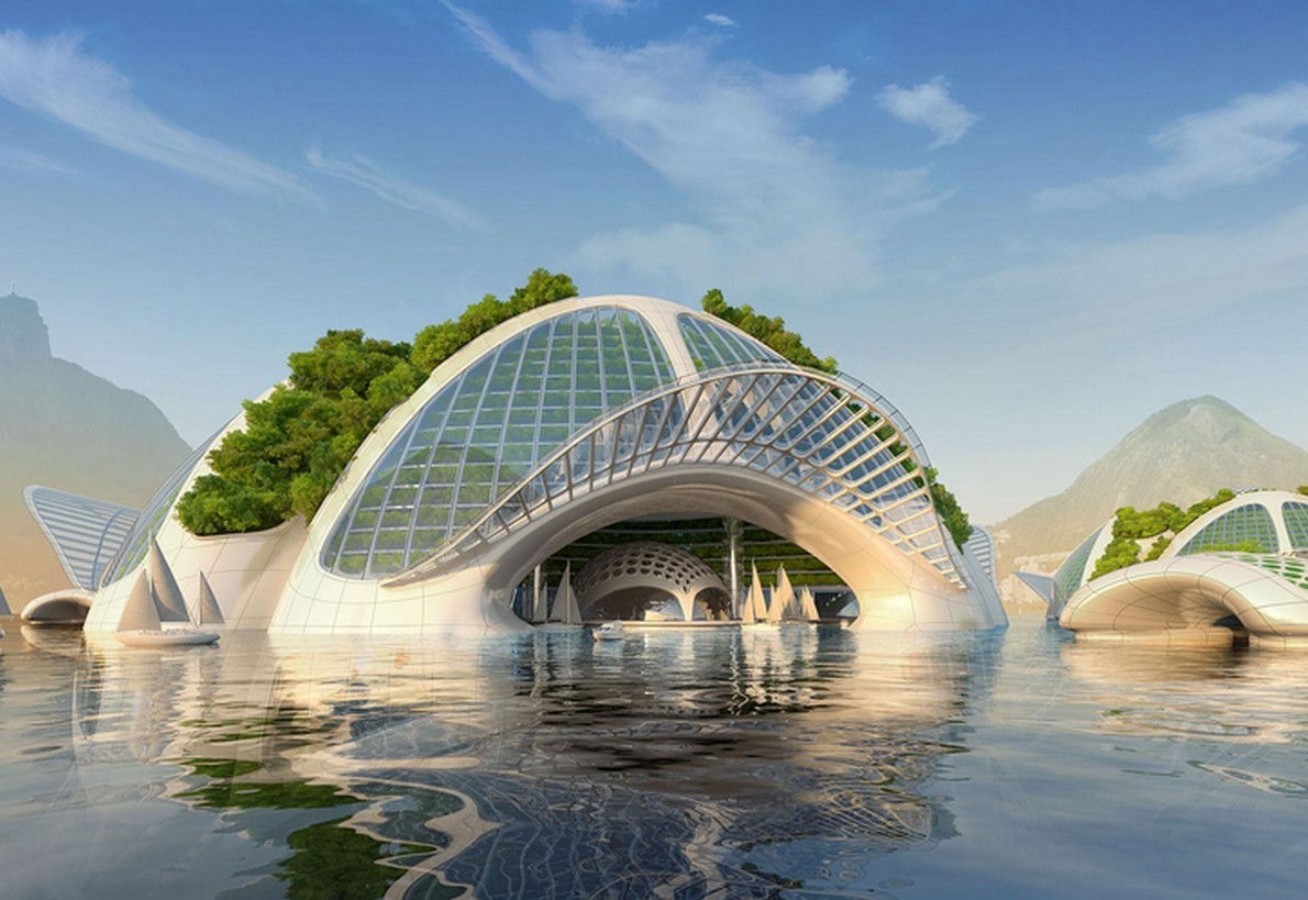 Il particolare design dei grattacieli