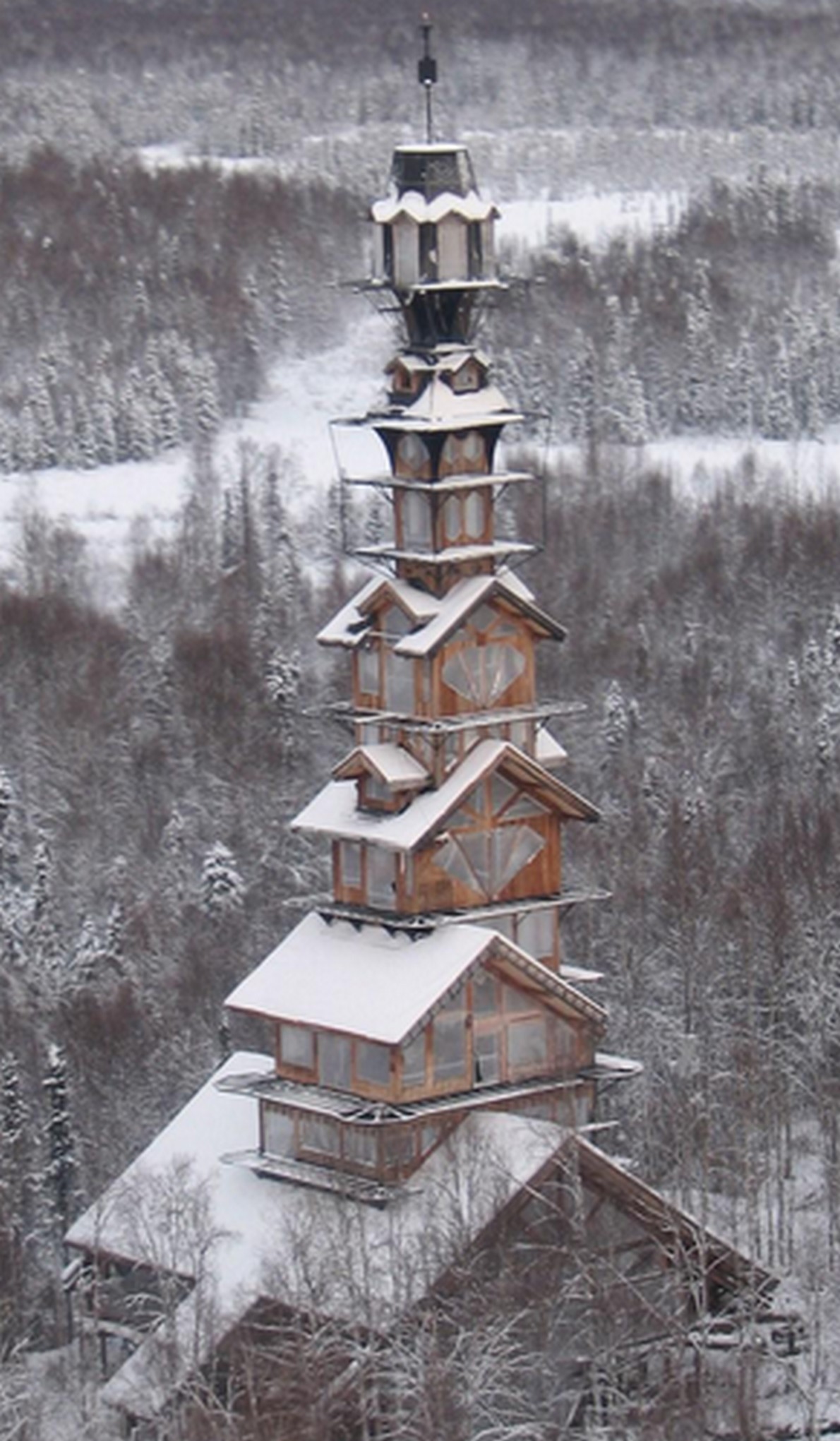 La casa in Alaska con vista sul Monte Denali