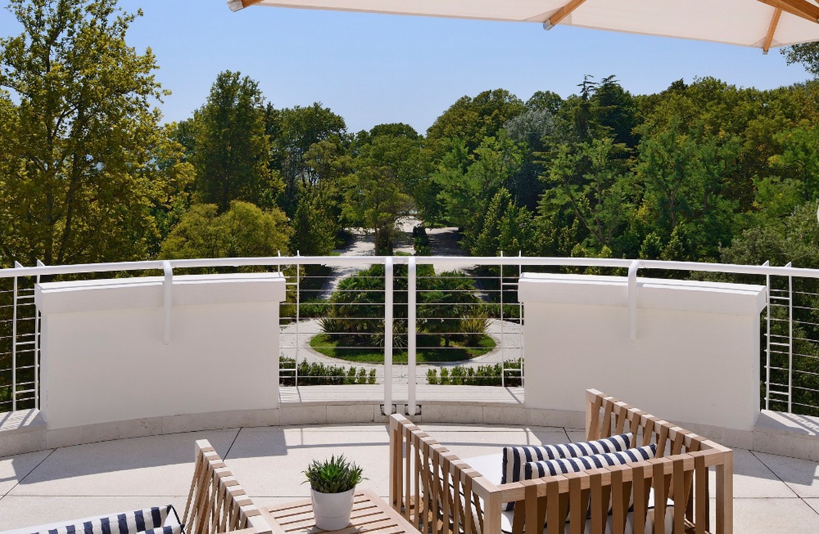 terrazza dell'hotel di lusso a Venezia