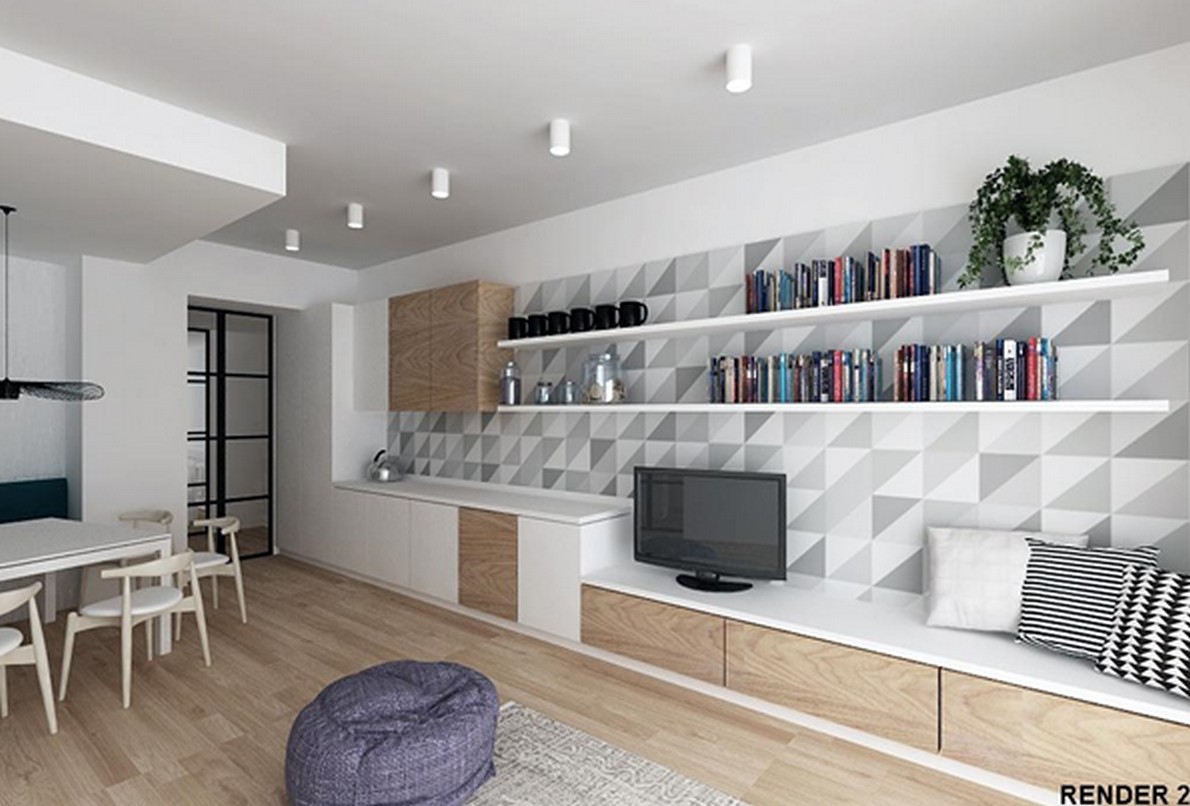 Come valorizzare un appartamento per una famiglia dotato di appena due finestre (Foto)