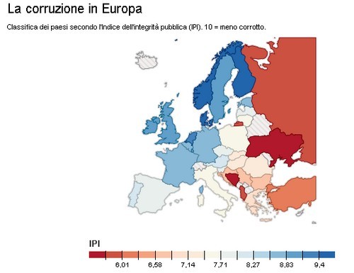 Immagine del giorno: la corruzione in Europa